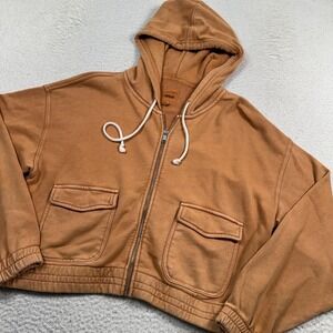 Aerie orange Zip-Up Hoodie